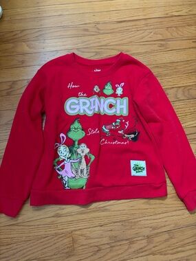 Dr. Seuss Red The Grinch Logo Crewneck sweatshirt
